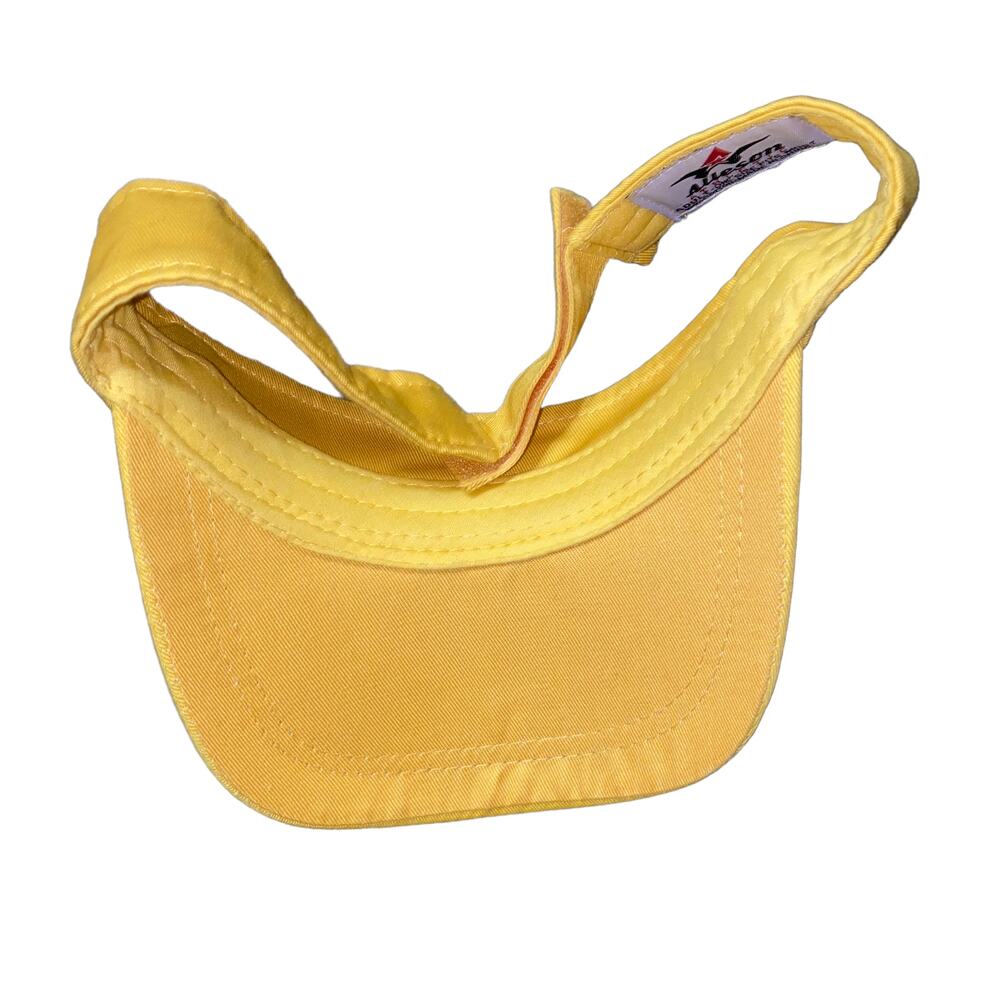 Alleson Athletics Vintage adjustable bright yellow y2k gorp unisex sun visor - Picture 4 of 5